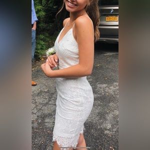 White midi formal dress